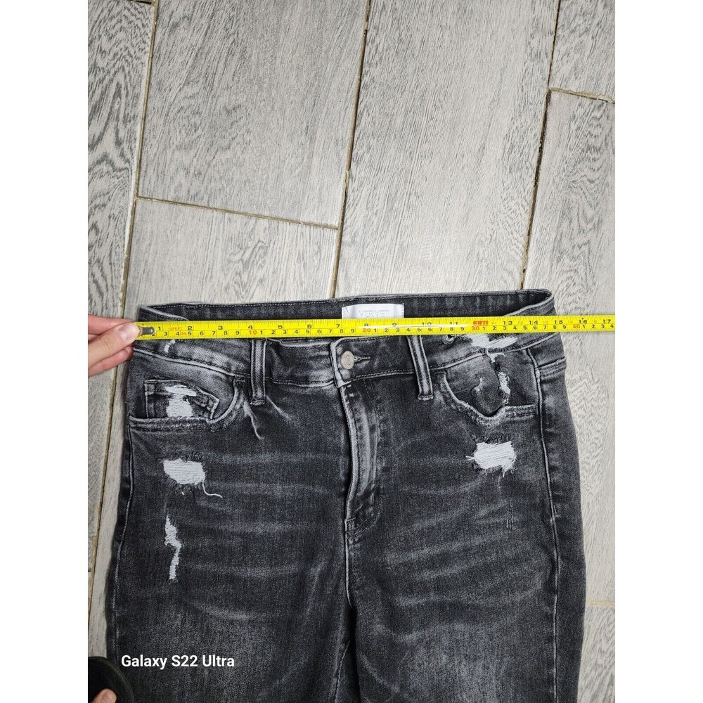 Vervet Jeans Women's 30 Black Dark Wash Denim Ripped Distressed - Picture 6 of 9